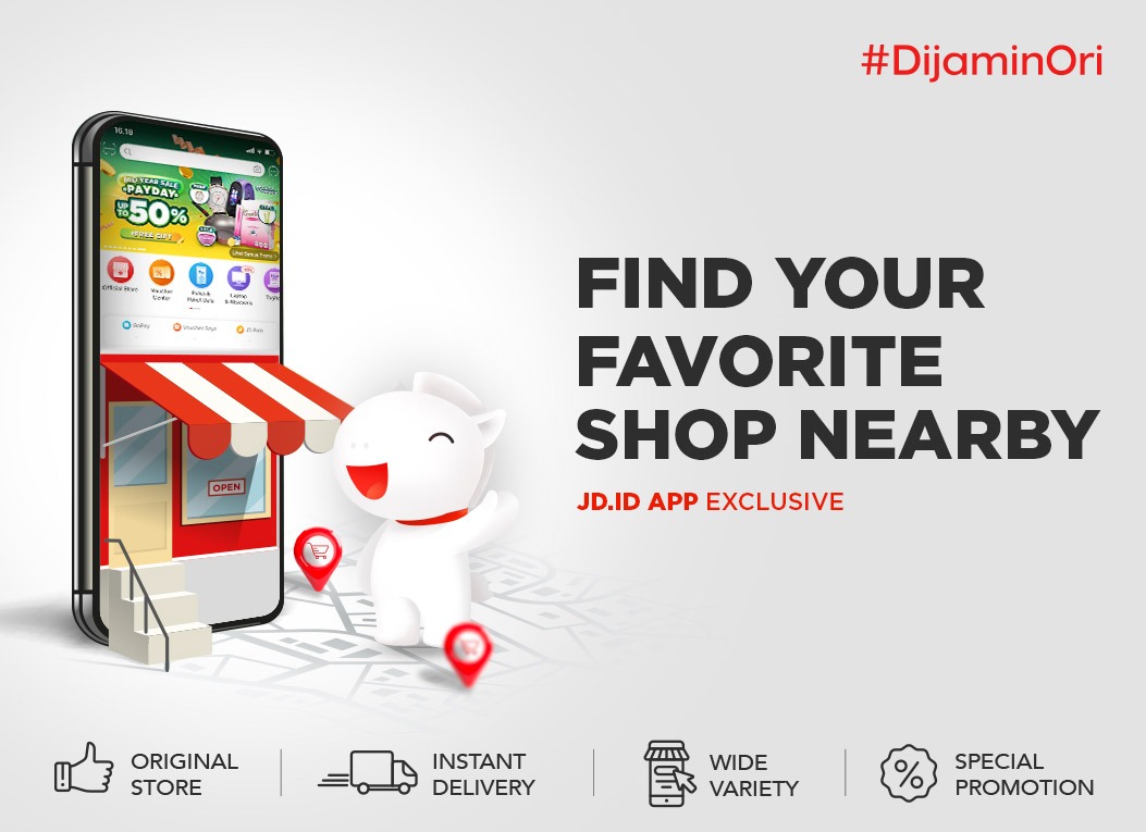 Belanja Mudah, Lengkap, dan Instan dengan Fitur Terbaru JD.ID : ‘Nearby Shops’